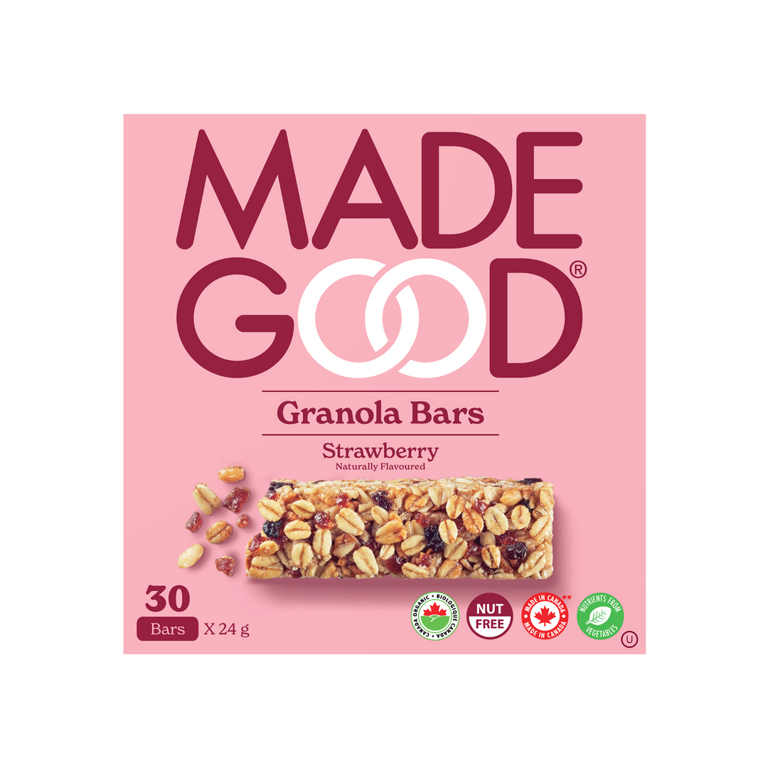 30 bars of MadeGood strawberry granola bars