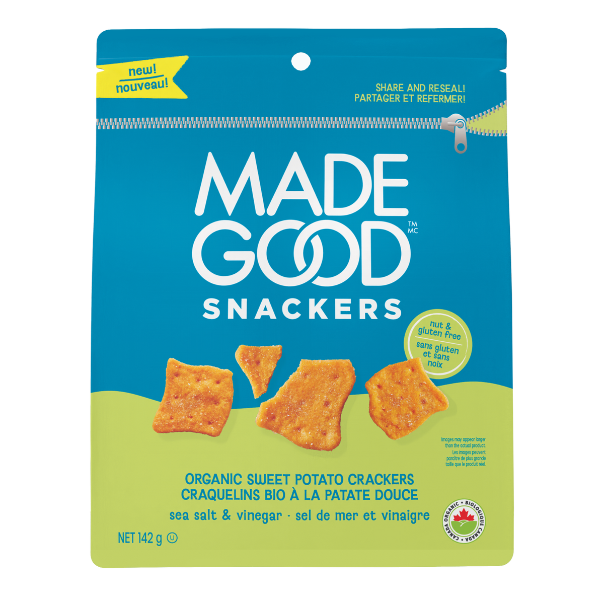Snackers Sea Salt Organic Sweet Potato Crackers