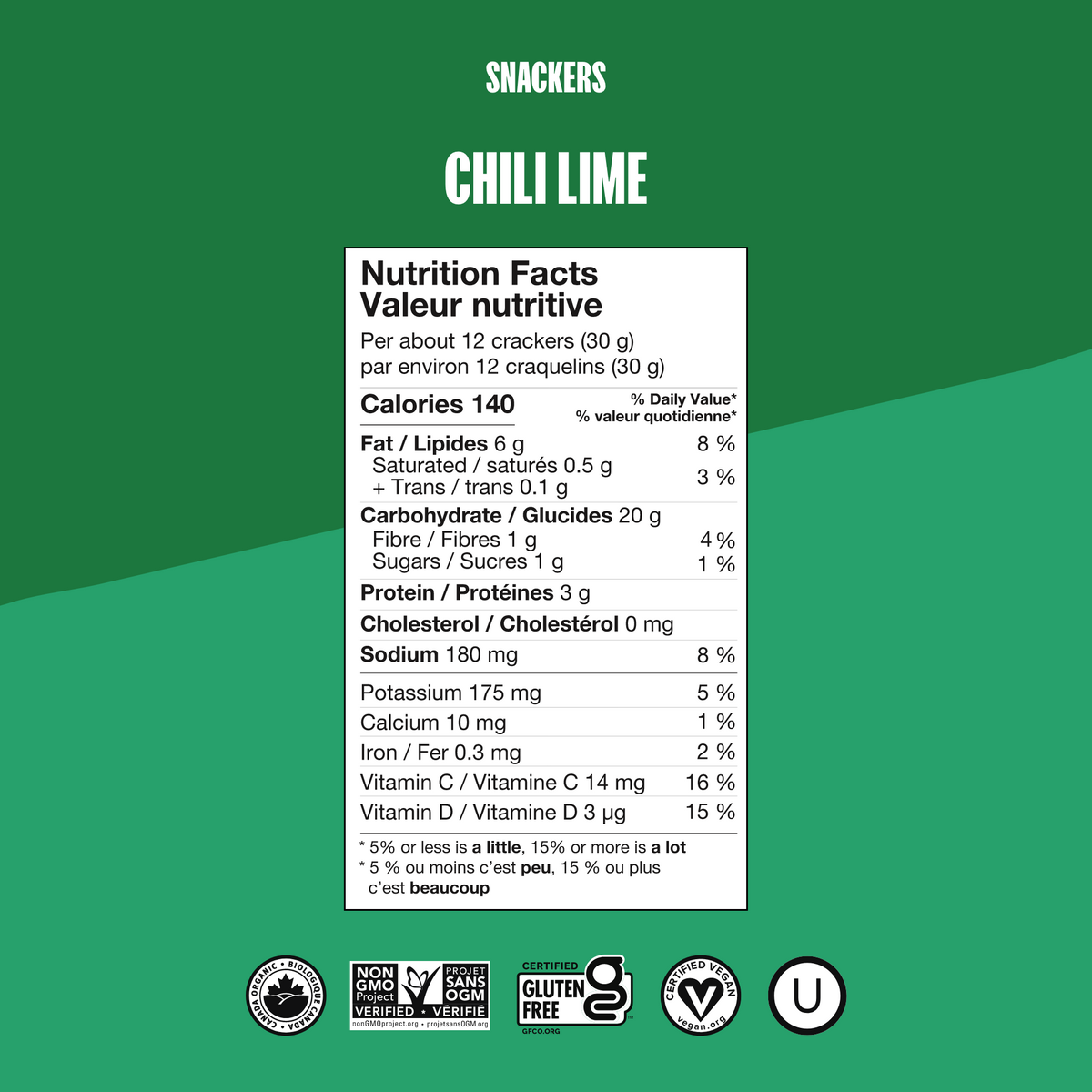 Snackers Chili Lime Organic Sweet Potato Crackers