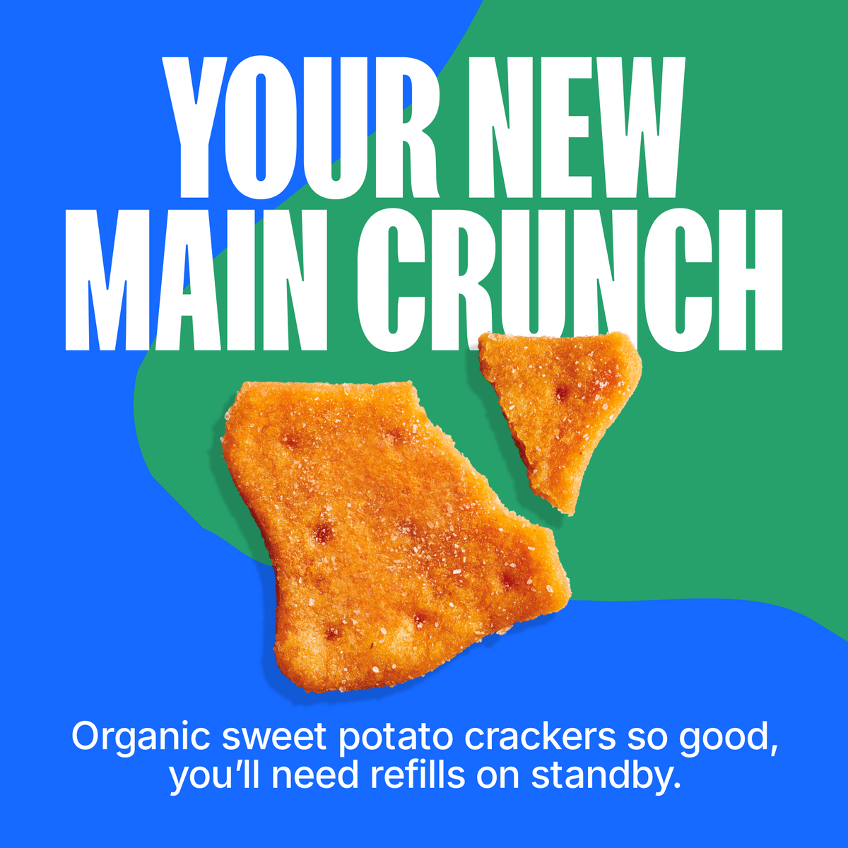 Snackers Sea Salt Organic Sweet Potato Crackers