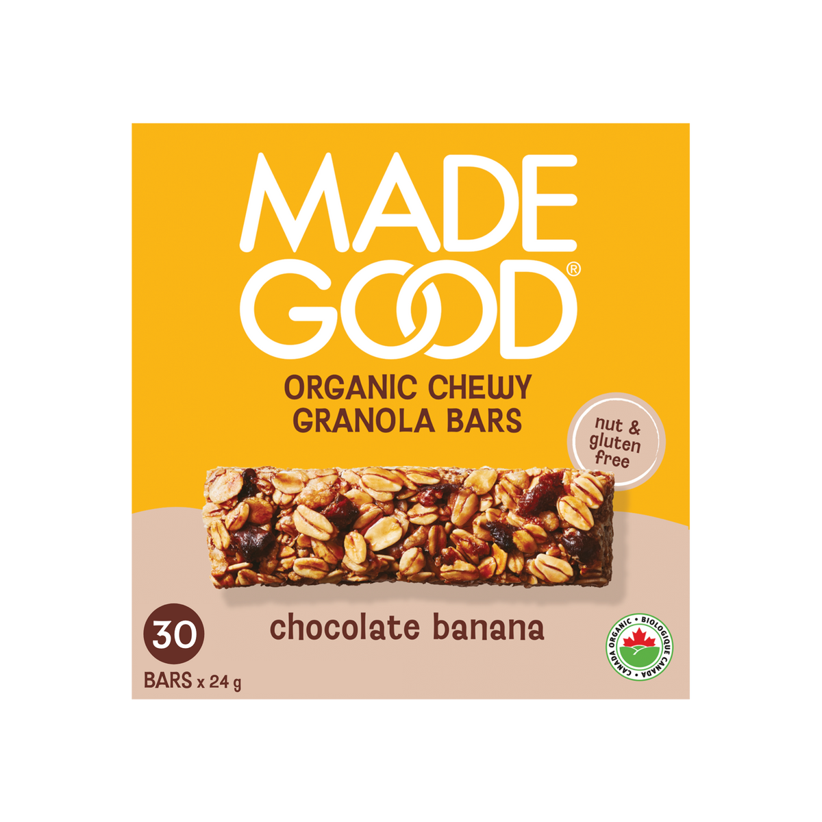 Product image of MadeGood chocolate banana granola bars