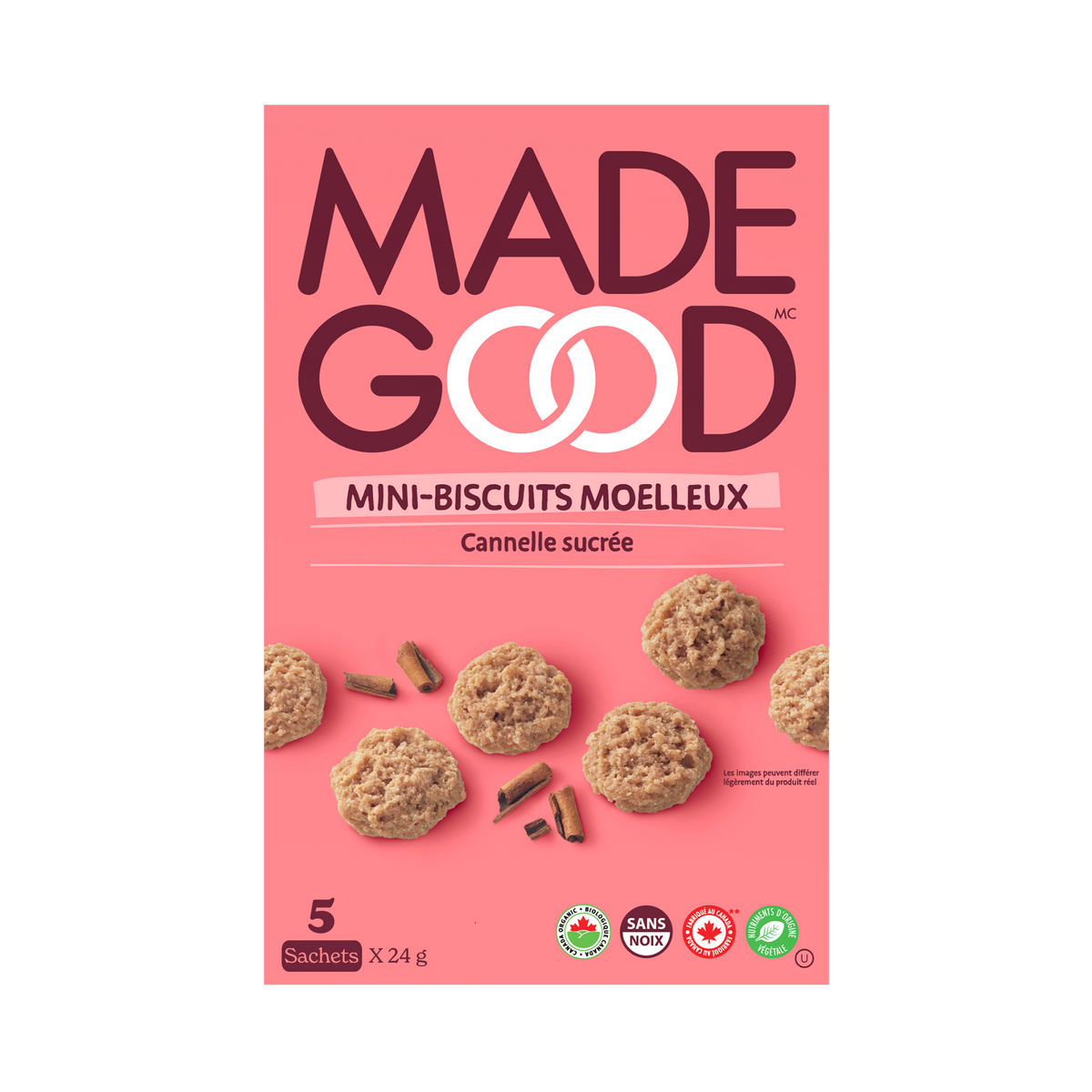 30 sachets de MdeGood mini-biscuits moelleux en saveir de cannelle sucree