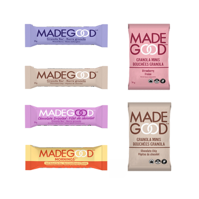 Variety Pack tile showing an assortment of Sweet and Salty MadeGood snacks