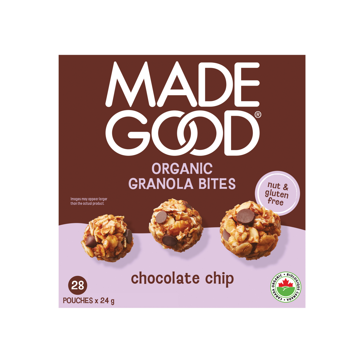 Bouchées Granola Pépites de chocolat Boîte de 28 sachets