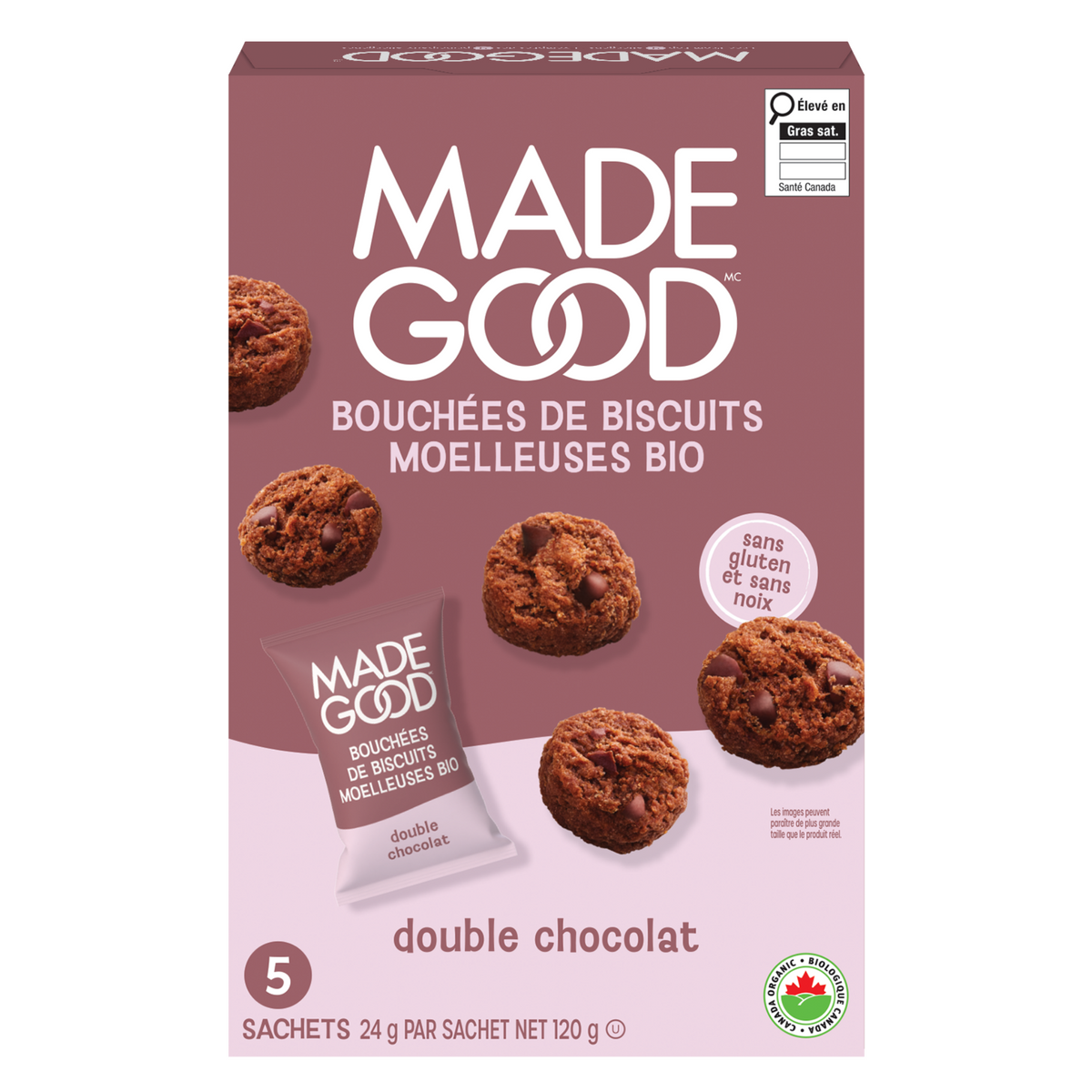 Mini-biscuits moelleux Double chocolat Boîte de 30 sachets