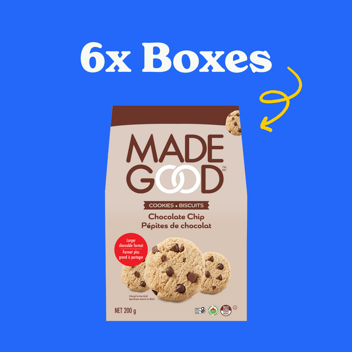 6 boxes of Madegood chocolate chip cookies