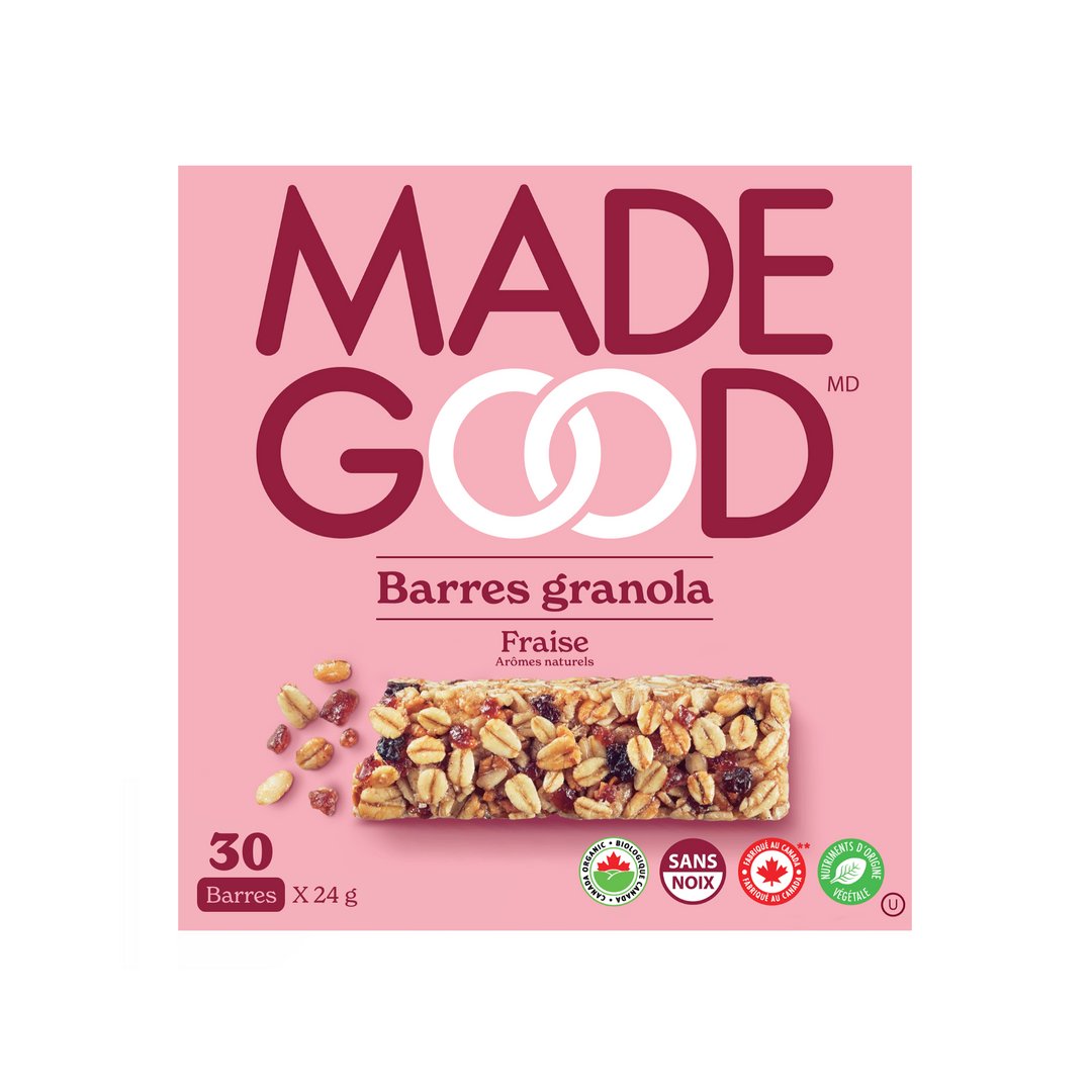 30 barres de MadeGood barres granola en saveur de fraise