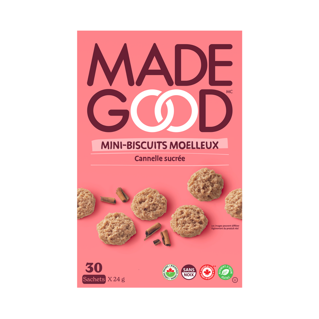 30 sachets de MdeGood mini-biscuits moelleux en saveir de cannelle sucree