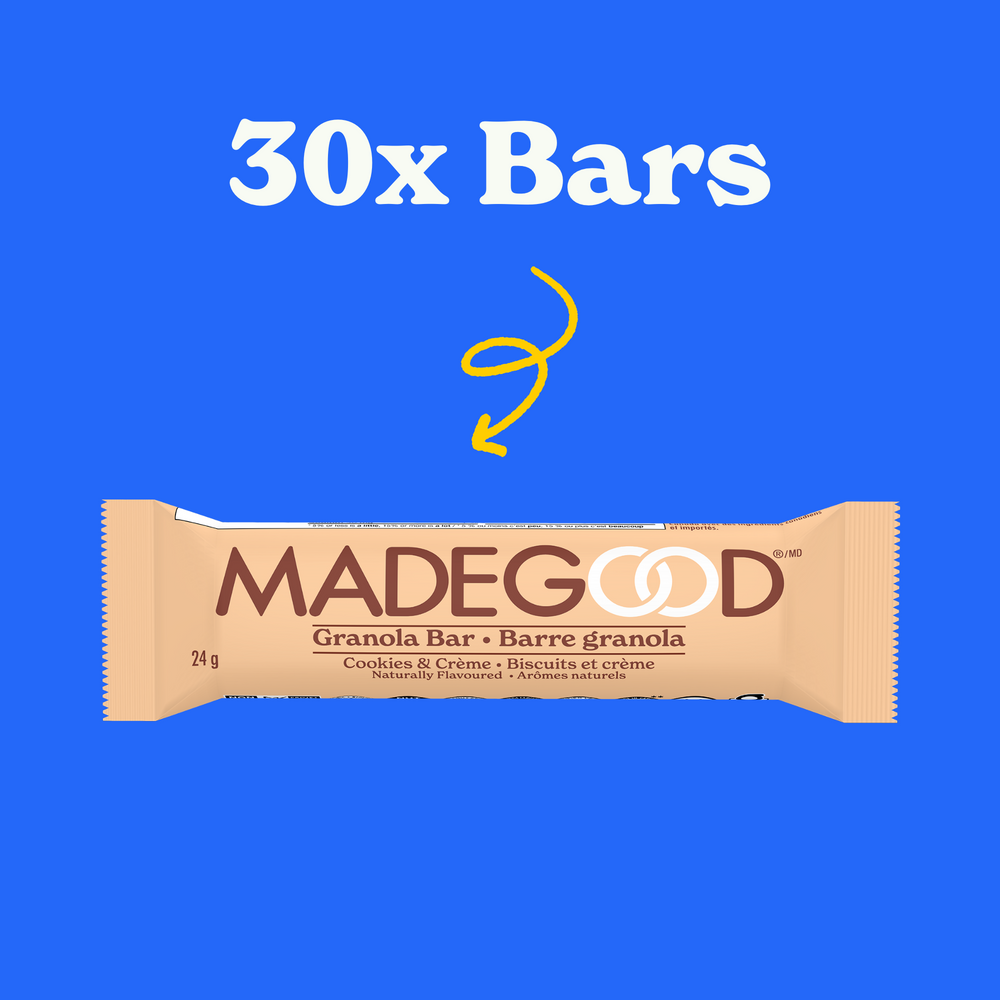 30x bars of MadeGood cookies & creme granola bars
