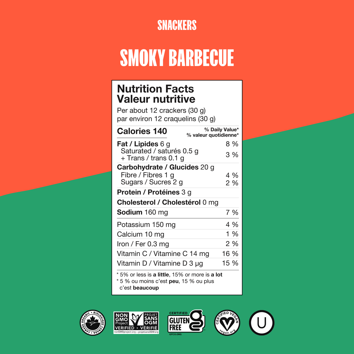 Snackers Smoky Barbecue Organic Sweet Potato Crackers