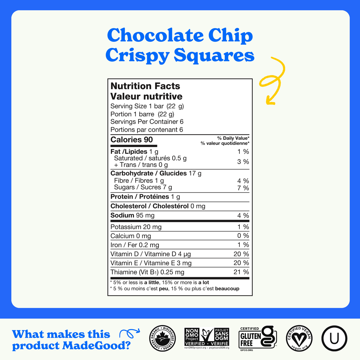 Nutrition facts: 90 calories per serving