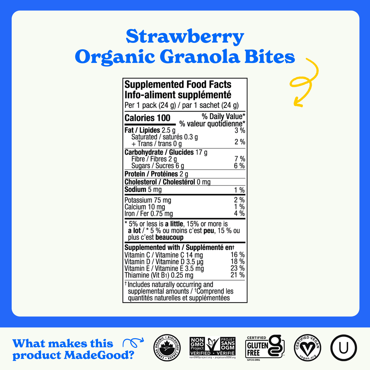 Strawberry Organic Granola Bites