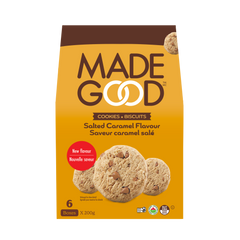 A box of MadeGood cookies in salted caramel flavour