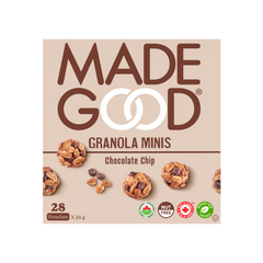 28 sachet de MadeGood bouchees granola saveur de pepites de chocolat