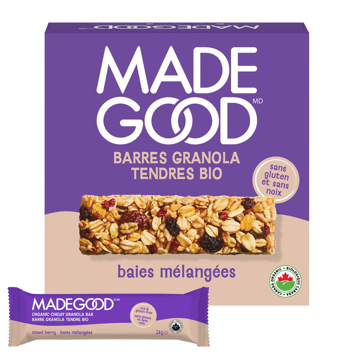 Barres granola Baies mélangées Boîte de 40 barres