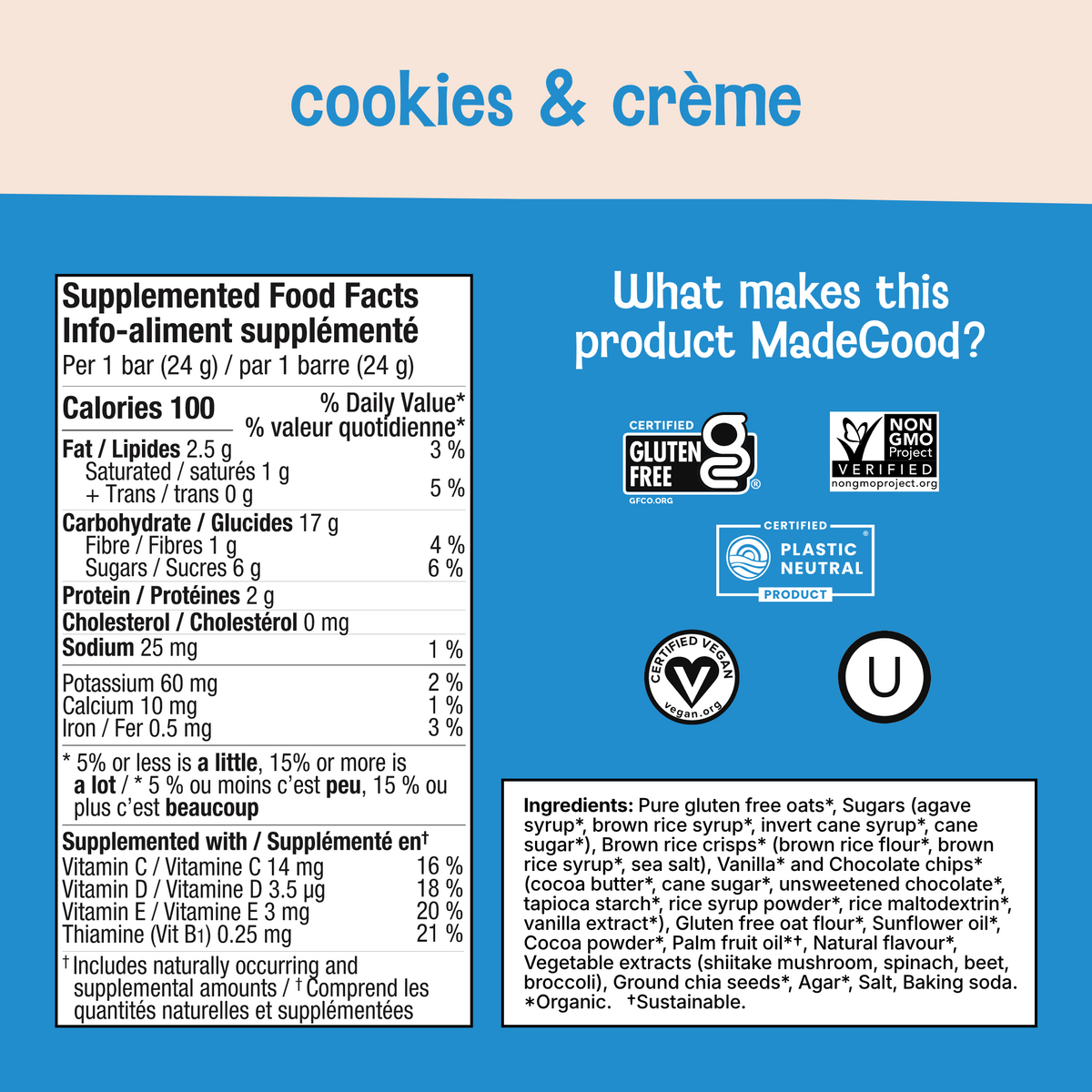 Cookies & Crème Granola Bars