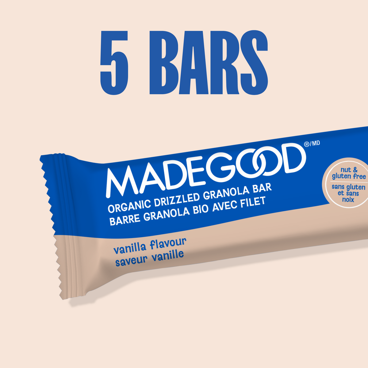 Barres granola avec filet de chocolat saveur Vanille  Boîte de 30 barres