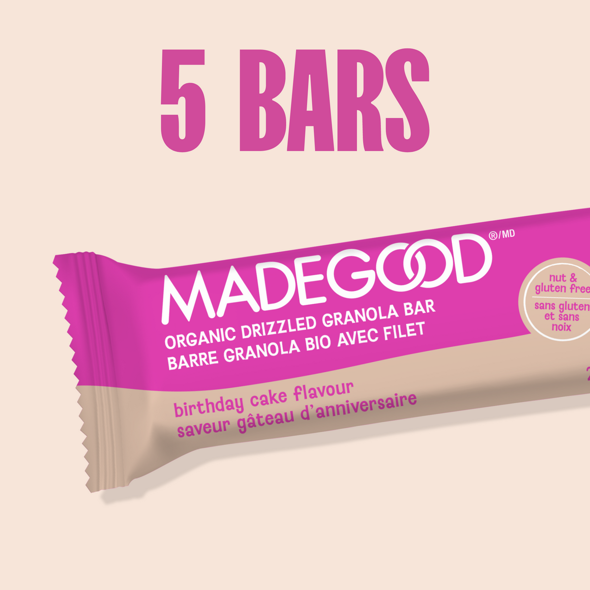  Barres granola arrosées de gâteau d'anniversaire
