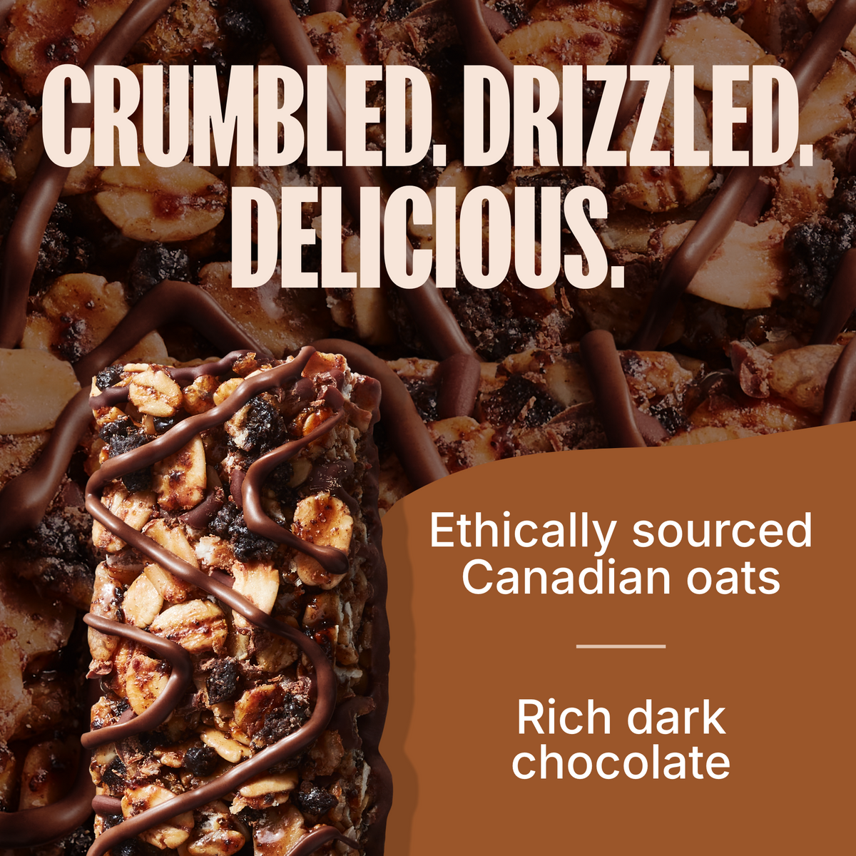 Barres granola avec filet de chocolat saveur Croustillant de biscuits Boîte de 30 barres