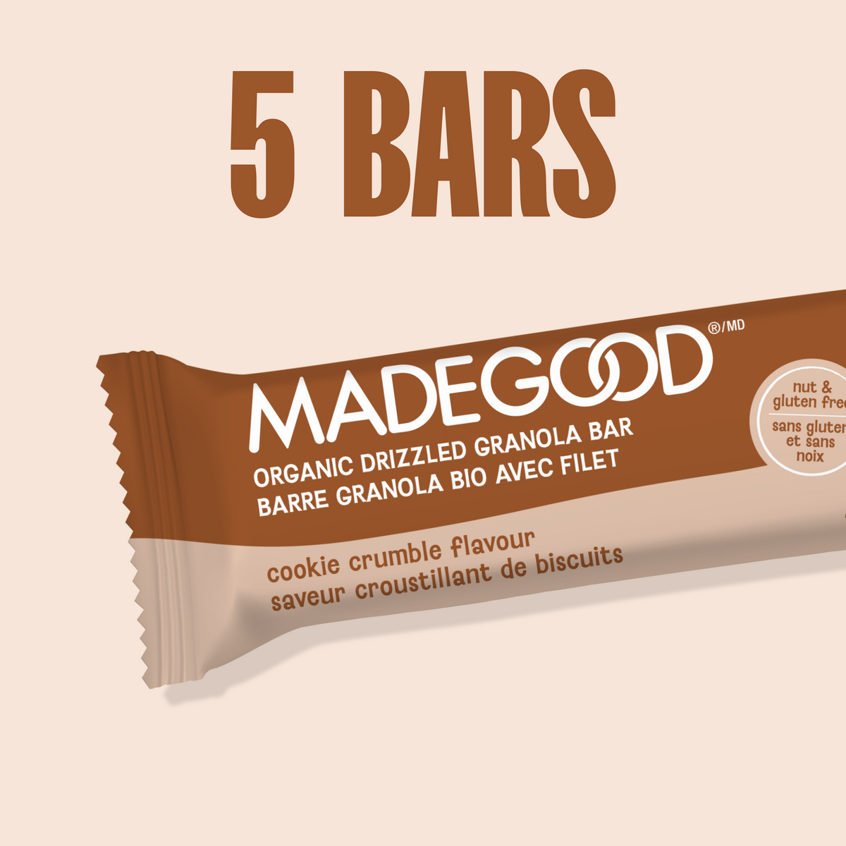 Barres granola avec filet de chocolat saveur Croustillant de biscuits Boîte de 30 barres