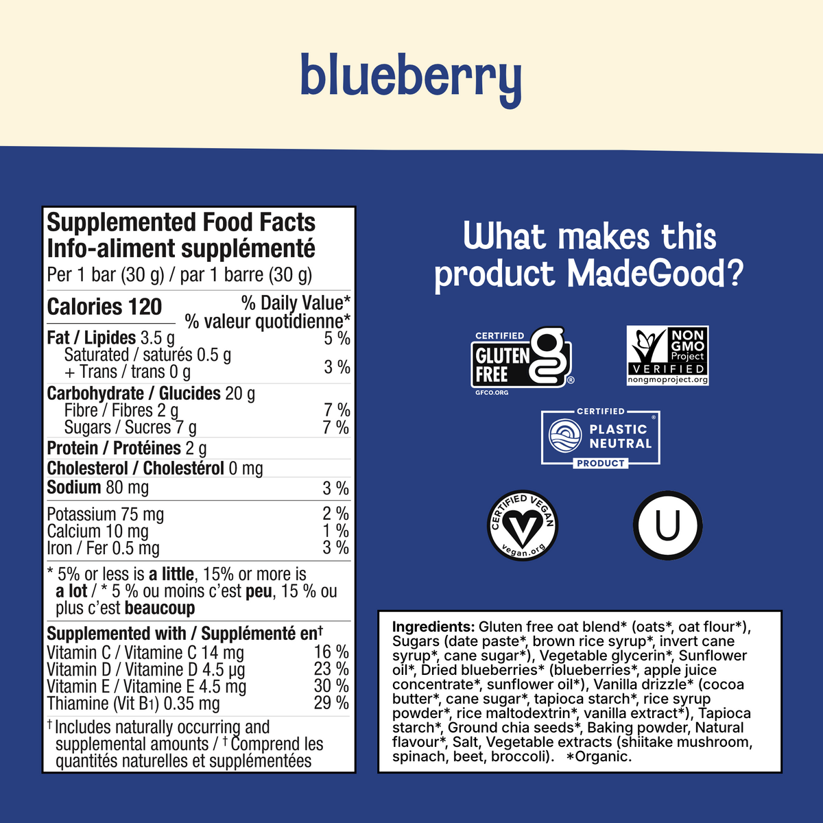 Mornings Blueberry Soft Baked Bars