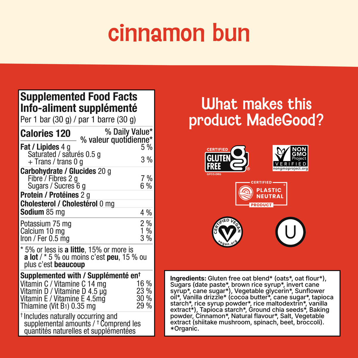 Mornings Cinnamon Bun Soft Baked Bars