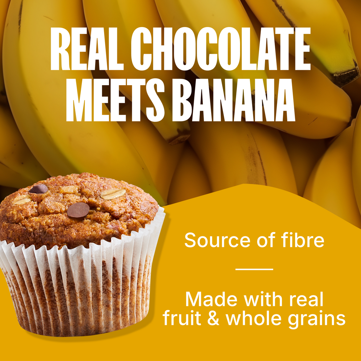 Banana Chocolate Chip Organic Baked Oat Cups