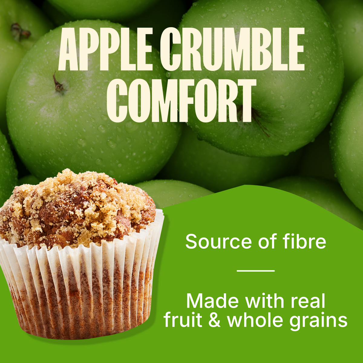 Apple Crumble Organic Baked Oat Cups