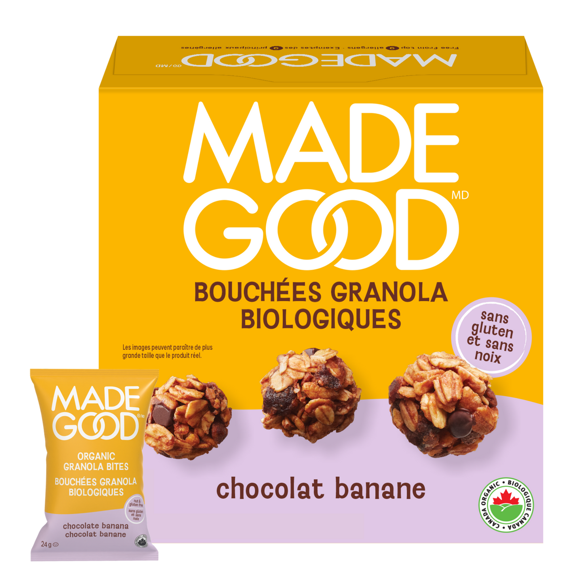Bouchées Granola Chocolat banane Boîte de 28 sachets