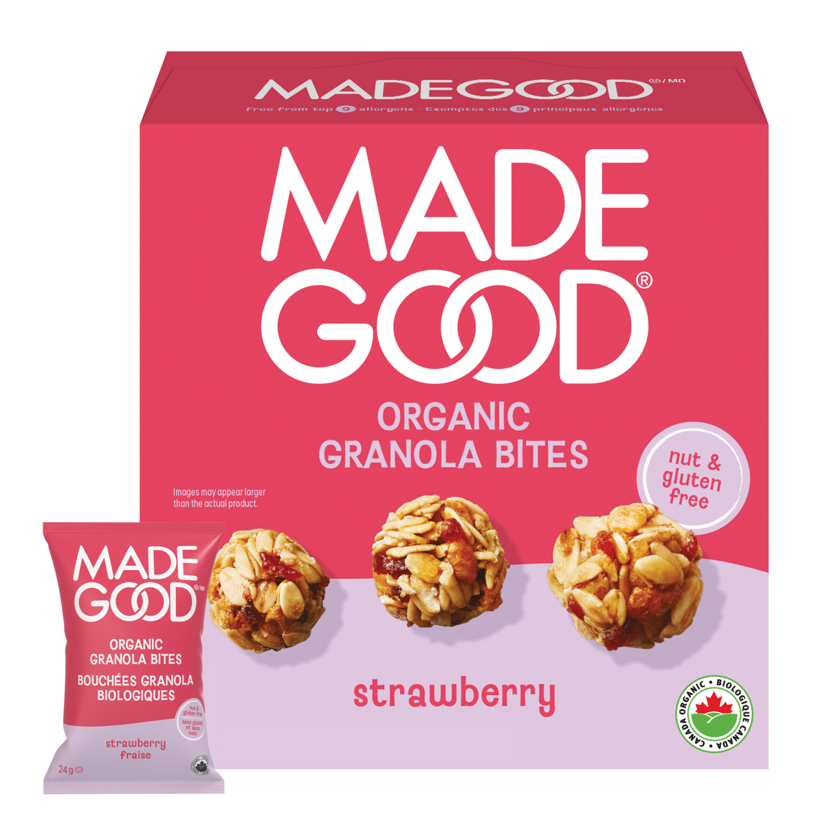 Bouchée granola fraise