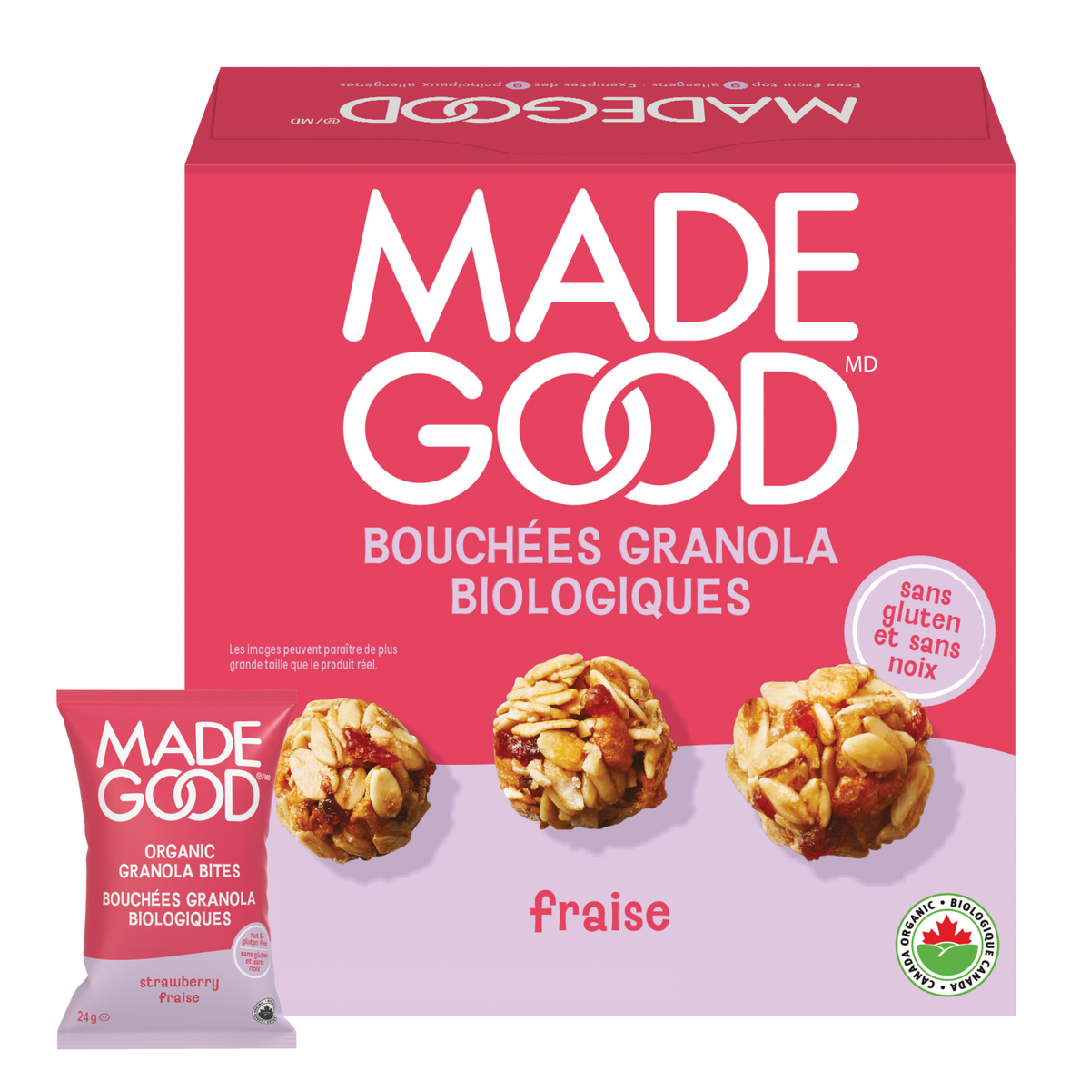 Bouchée granola fraise