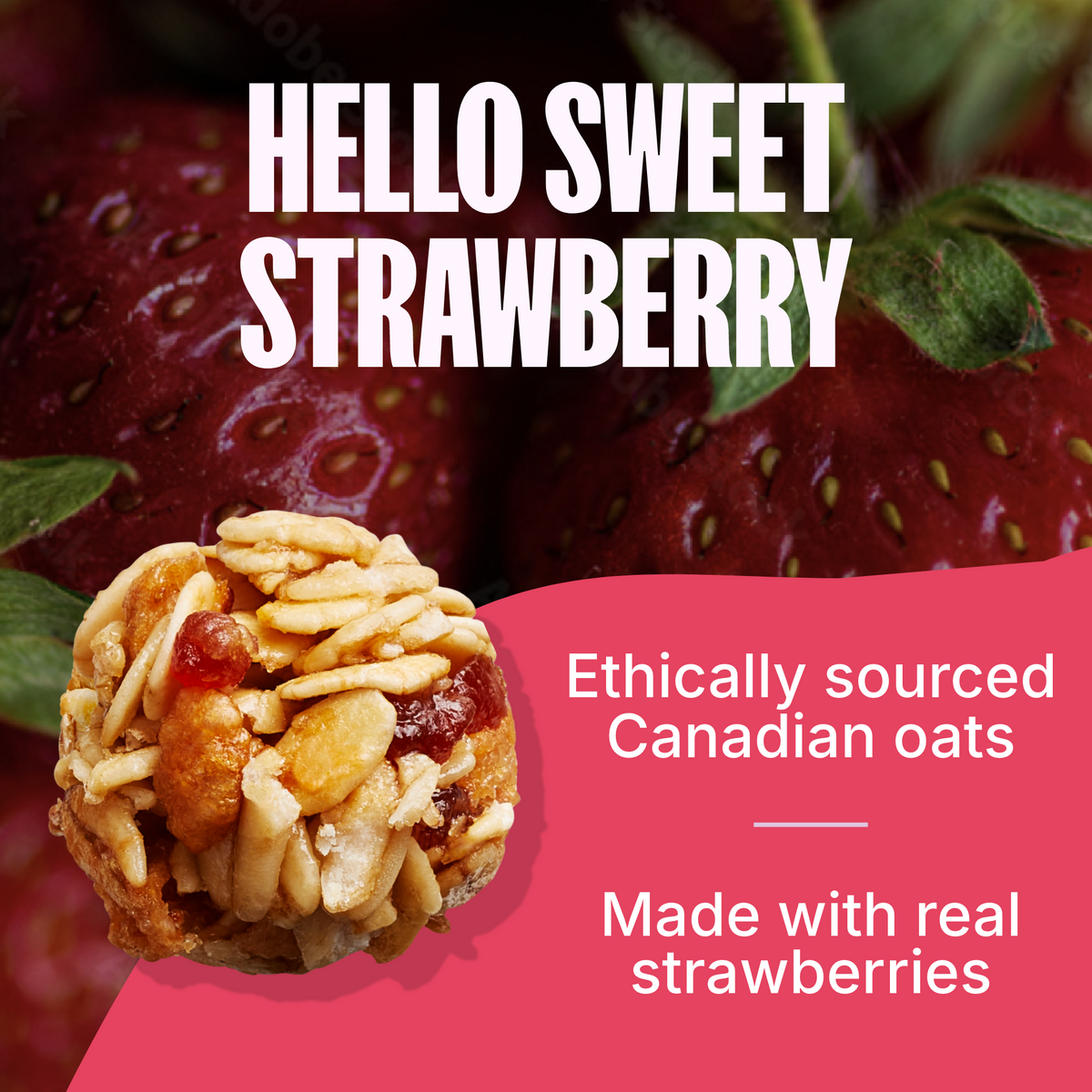 Bouchée granola fraise