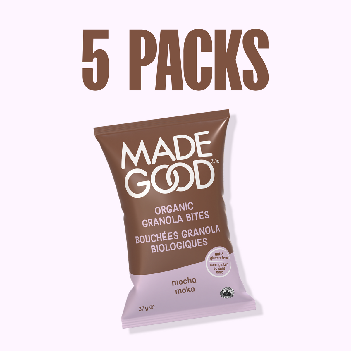Bouchées de granola bio au moka