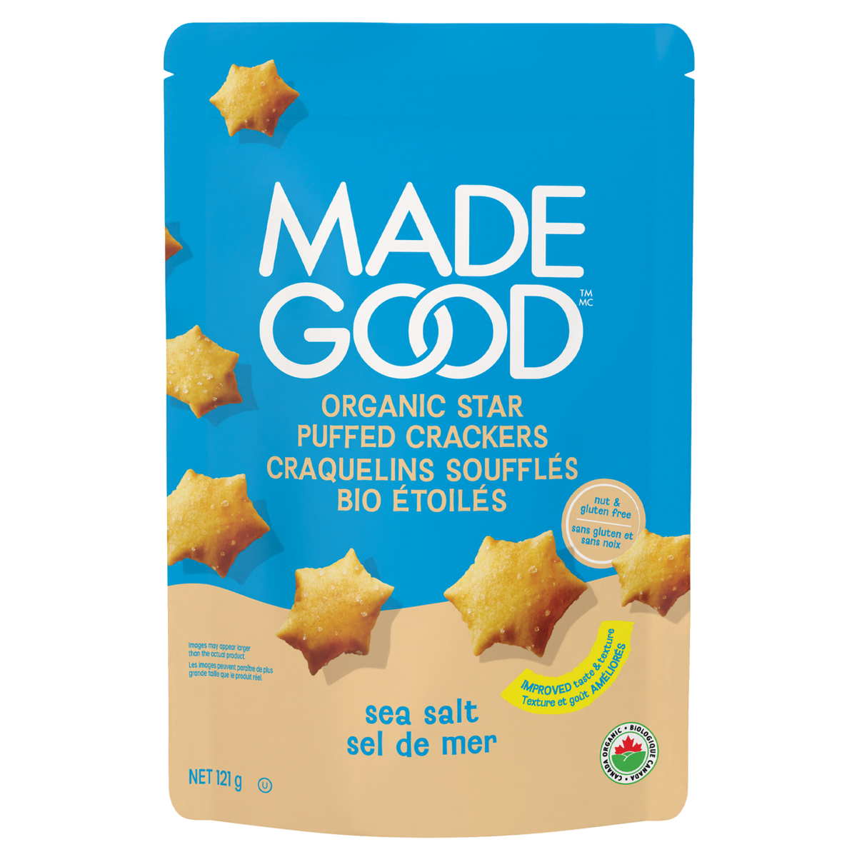 Craquelins soufflés en forme d’étoile Sel de mer sachets de 6