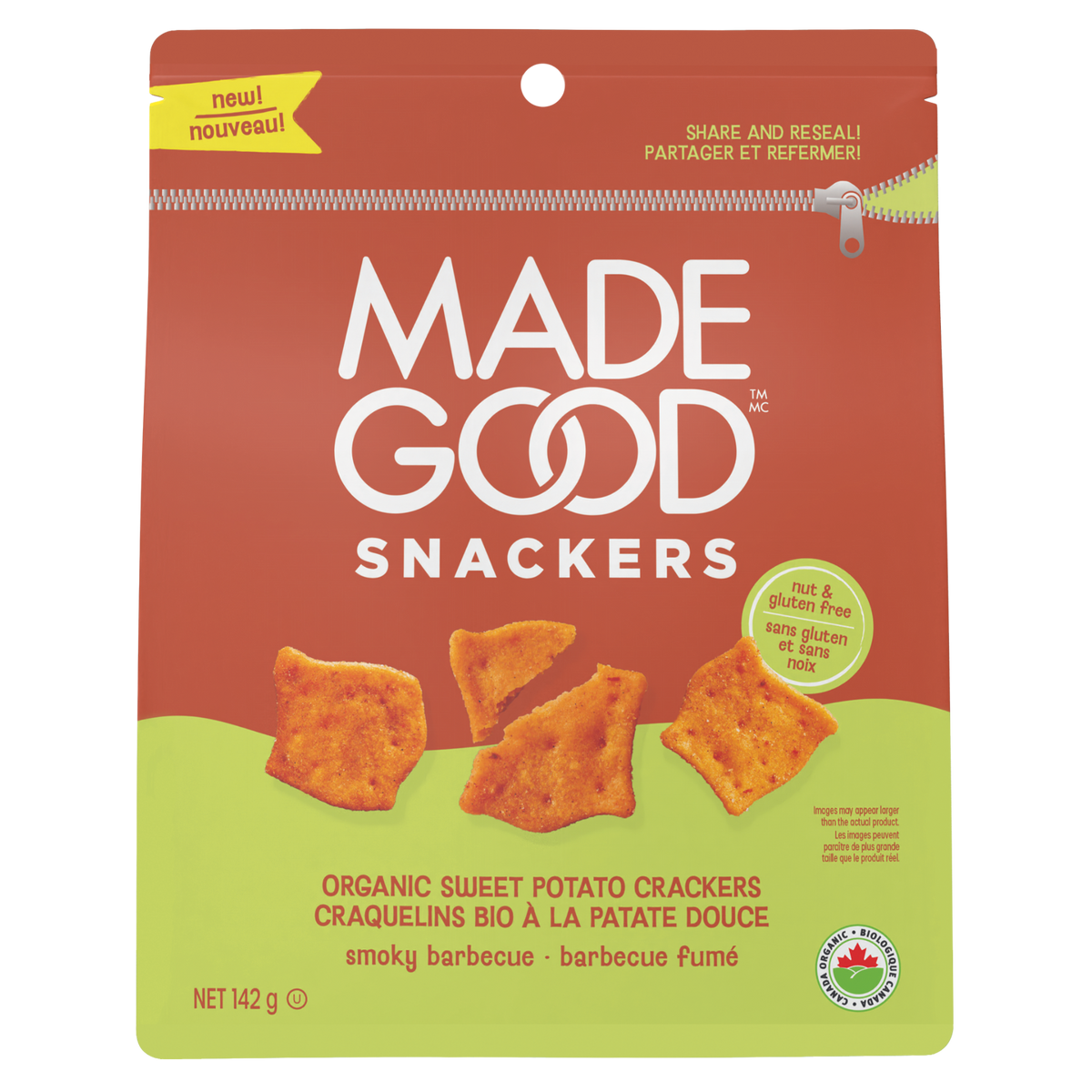 Snackers Barbecue Fumé Craquelins Bio à la Patate Douce