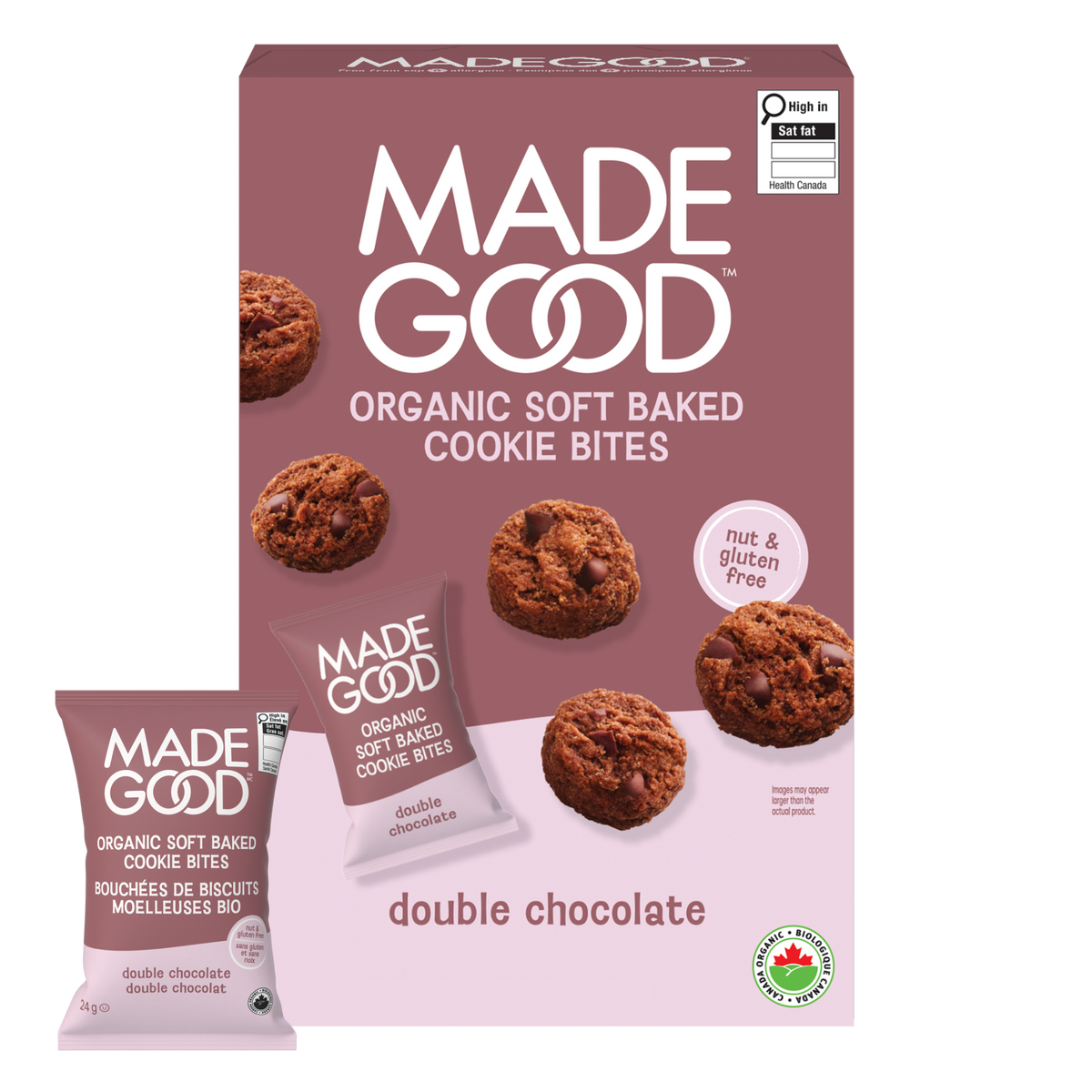 Mini-biscuits moelleux Double chocolat Boîte de 30 sachets