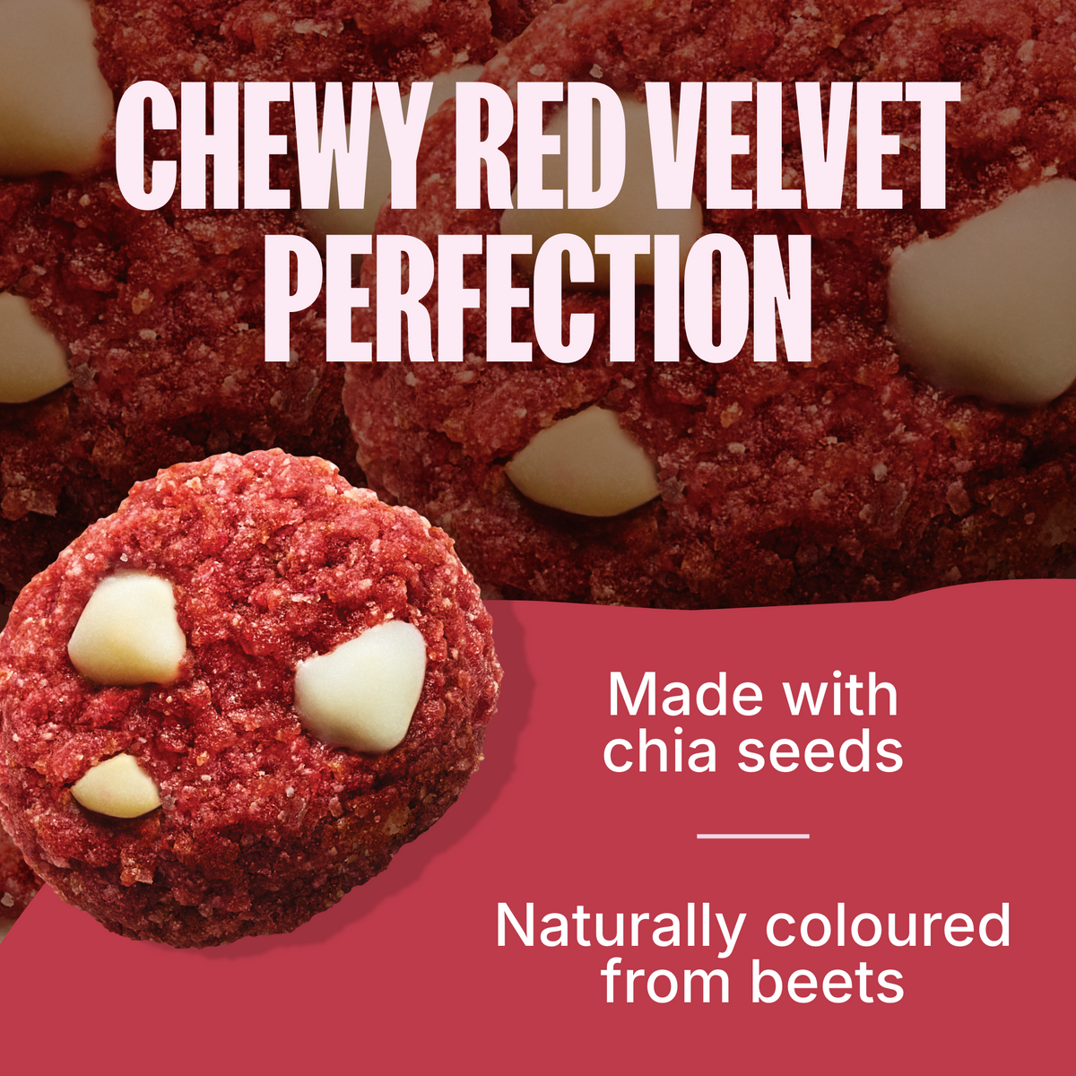 Red Velvet Soft Baked Mini Cookies