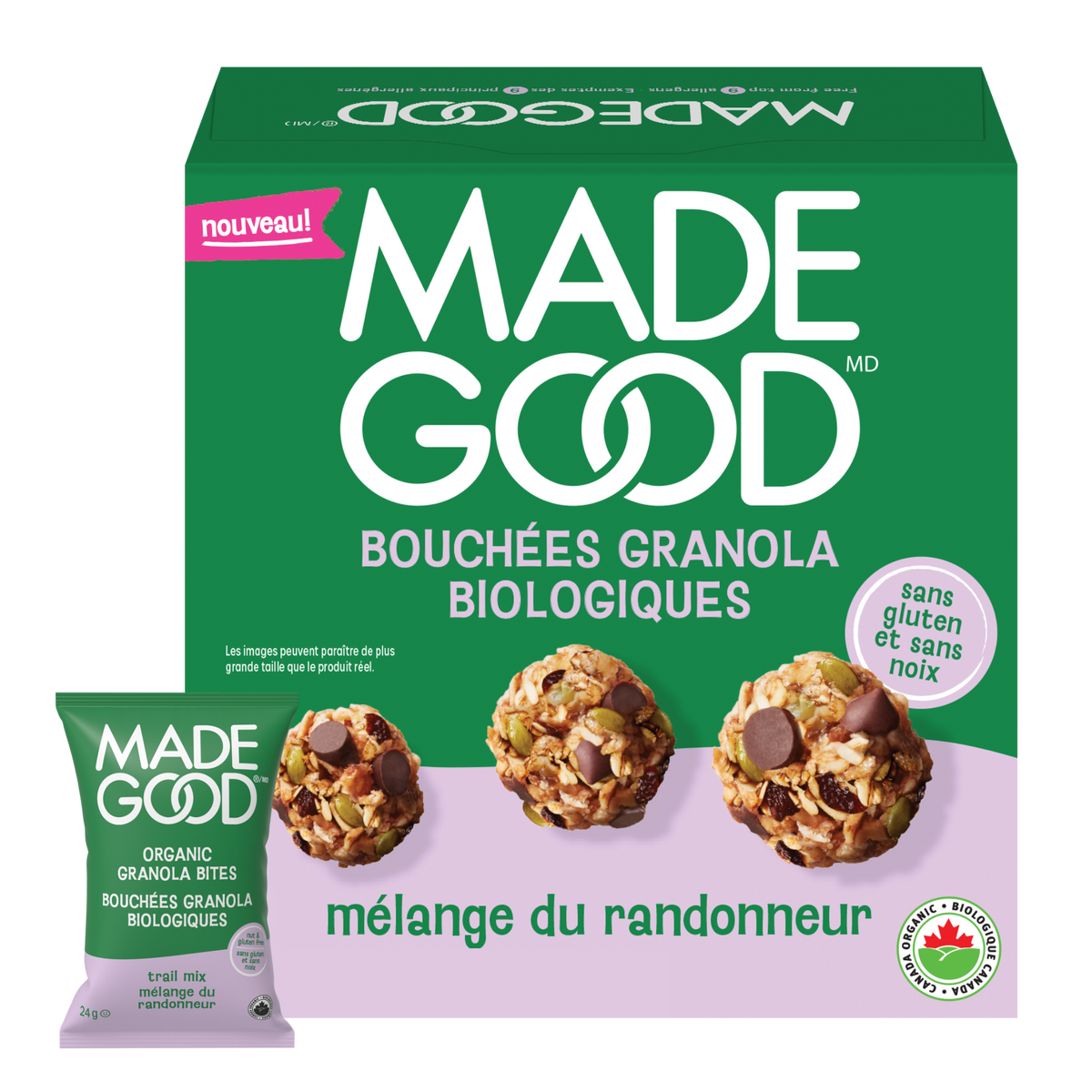 Bouchées de granola biologique aux fruits secs et graines