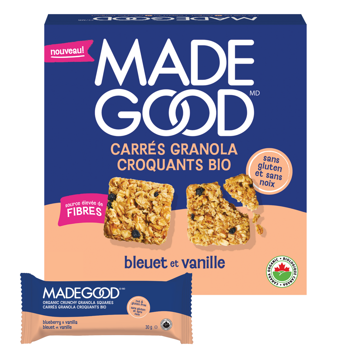 Crunchy Granola Squares - Blueberry & Vanilla