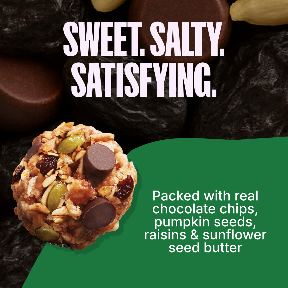 Bouchées de granola biologique aux fruits secs et graines