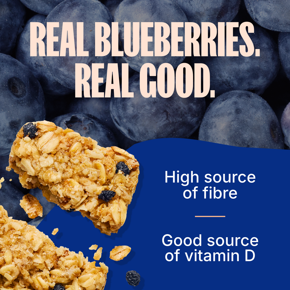 Crunchy Granola Squares - Blueberry & Vanilla