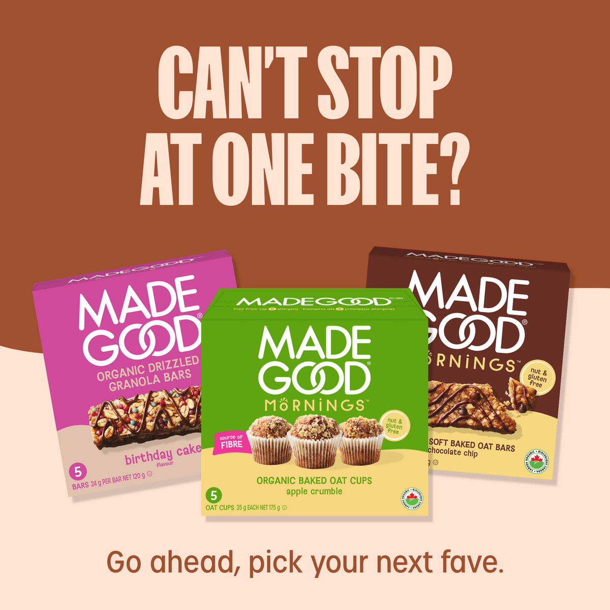 Carrés de granola croustillants - Cannelle douce et sel marin