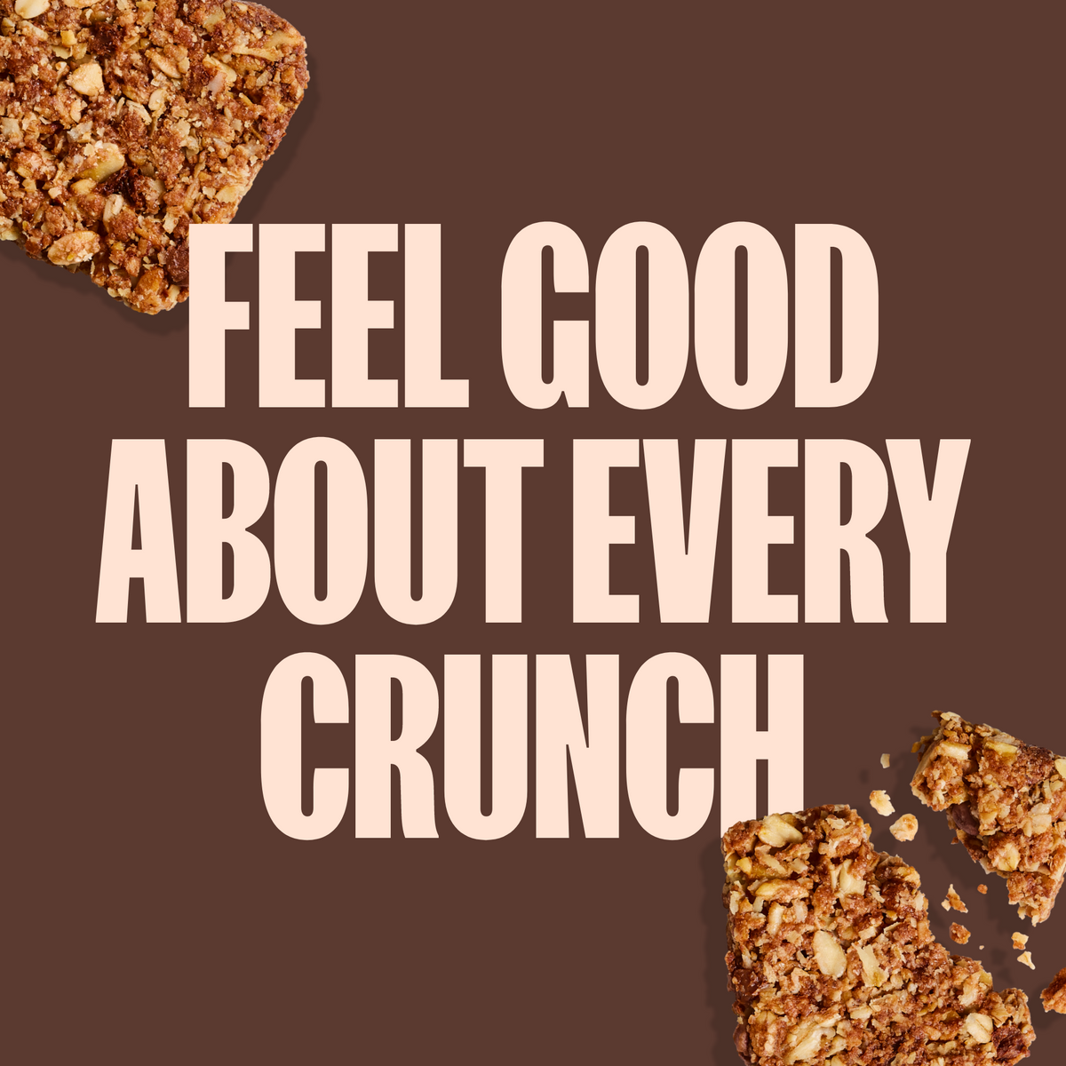 Carrés de granola croustillants - Avoine et chocolat noir