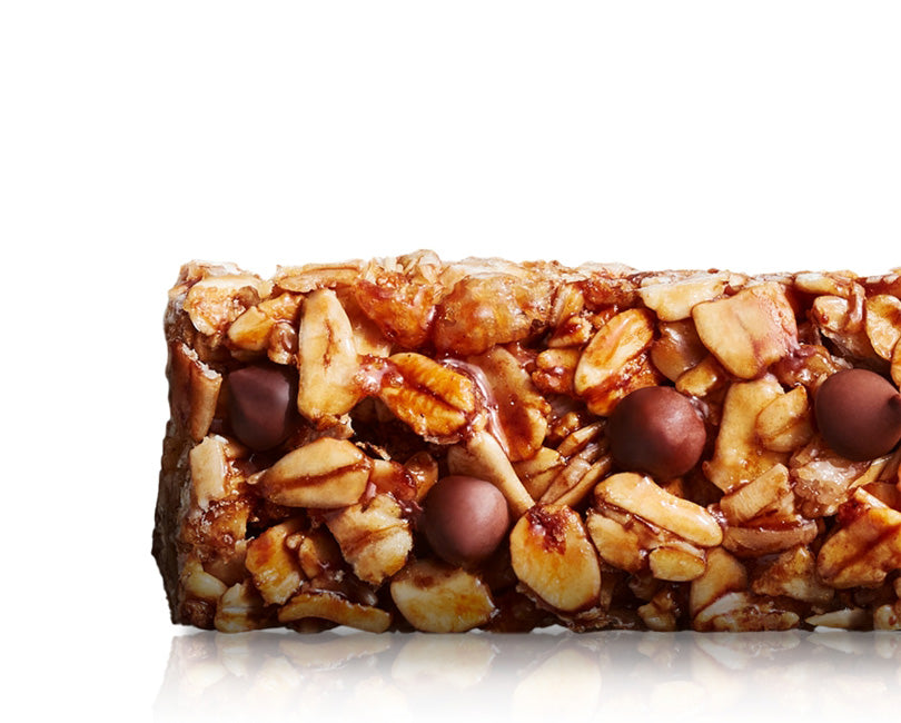 mobile-texture of a chocolate chip granola bar