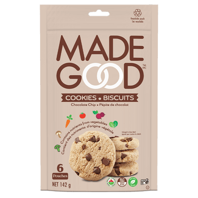 Image of 6 count Chocolate Chip Cookies, 142 grams per pouch.